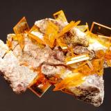 Wulfenite
Rowley Mine, Theba, Painted Rock District, Maricopa Co., Arizona
3.1 x 4.2 cm.
Collected by George Godas in the early 1990s. (Author: crosstimber)