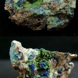 Azurite and malachite - North Lancashire, UK (Author: Philip G)