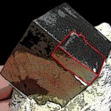 Pyrite
Ampliación a Victoria Mine, Navajún, La Rioja, Spain
10 x 8 x 8 cm.
Detailed of previous specimen. Diagram to define the smallest singular crystal. Biggest crystal size: 3 cm. (Author: supertxango)