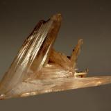 Cerussite
Touissit, Oujda-Angad Province, Oriental Region, Morocco
3.6 x 5.0 cm.
Glassy colorless to slightly smoky arrowhead twinned cerussite crystal. I have shown this one previously, but I think this is a better photo and it fits in nicely with the location. (Author: crosstimber)