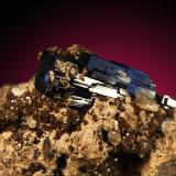 Azurita, cerusita
Tsumcorp mine, Tsumeb, Otjikoto Region, Namibia
cristal de 4.5cm
Detalle del cristalito (Autor: Raul Vancouver)