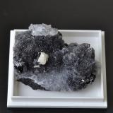 Sphalerite, galena and ankerite on quartz
Nentsberry Haggs Mine, Alston Moor, Cumbria, England, UK
3 x 4 cm (Author: captaincaveman)