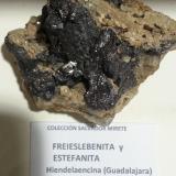 Freieslebenita y estefanita<br />Hiendelaencina, Comarca Serranía de Guadalajara, Guadalajara, Castilla-La Mancha, España<br />6x6 cm<br /> (Autor: andresdf)