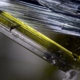 Actinolita, EpidotaMiage Glacier, Veny Valley, Monte Bianco Massif (Mont Blanc Massif), Courmayeur, Aosta Valley (Val d'Aosta), ItalyCampo de visión 2,2 mm. (Autor: Juan Miguel)